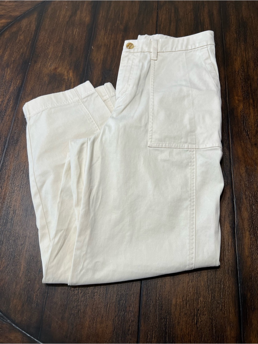 Vuori NWOT Anza Twill Structured Barrel Leg Pant VW4310 Natural Women’s Size Med - Picture 5 of 15